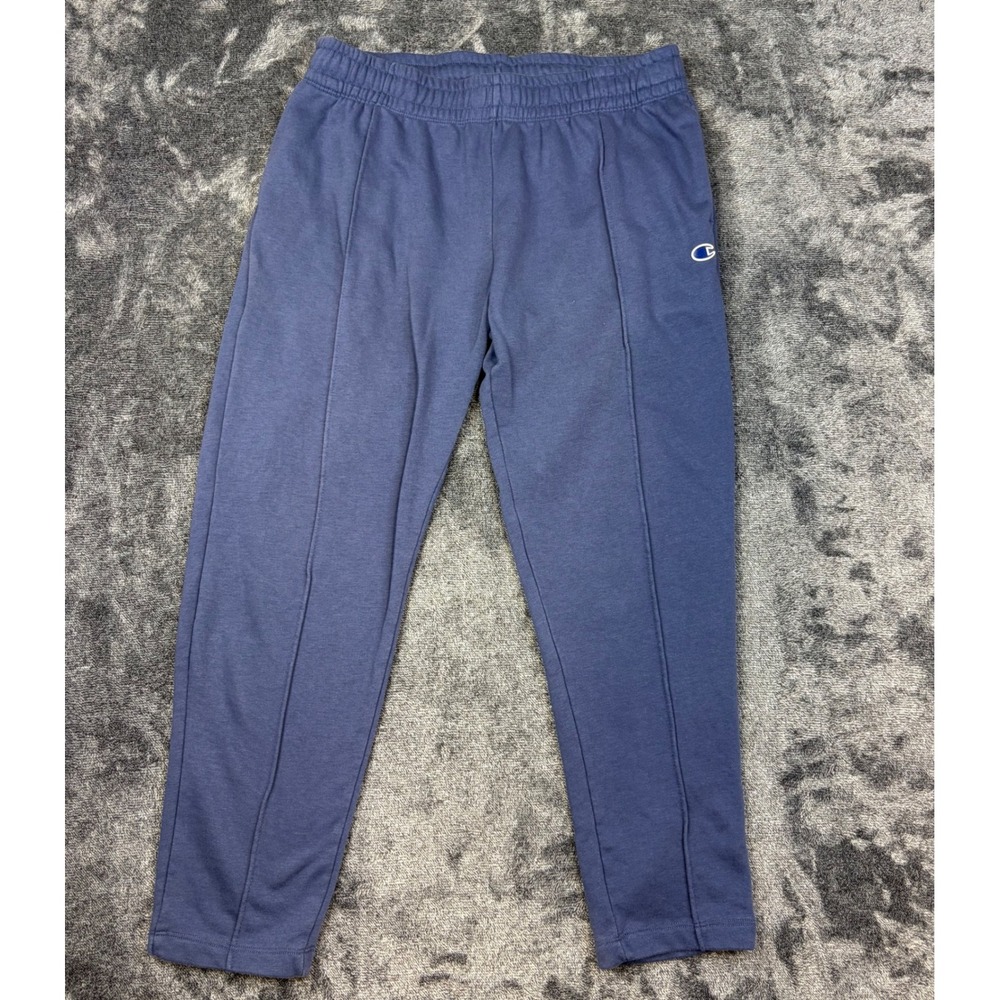 Champion Sweatpants Women L Blue Joggers Athletic Authentic Cotton Blend - Picture 1 of 9